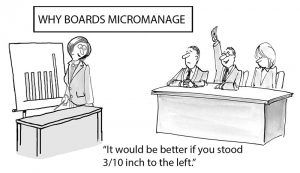 Boards micromanage vs. govern